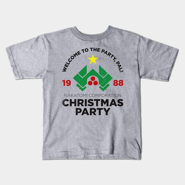 Nakatomi Christmas Party 1988 Kids T-Shirt by Tee Arcade